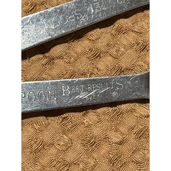 Vtg Ekco Stainless Steel Plastic Handle Measuring Spoons Set Best Results - Picture 2 of 3